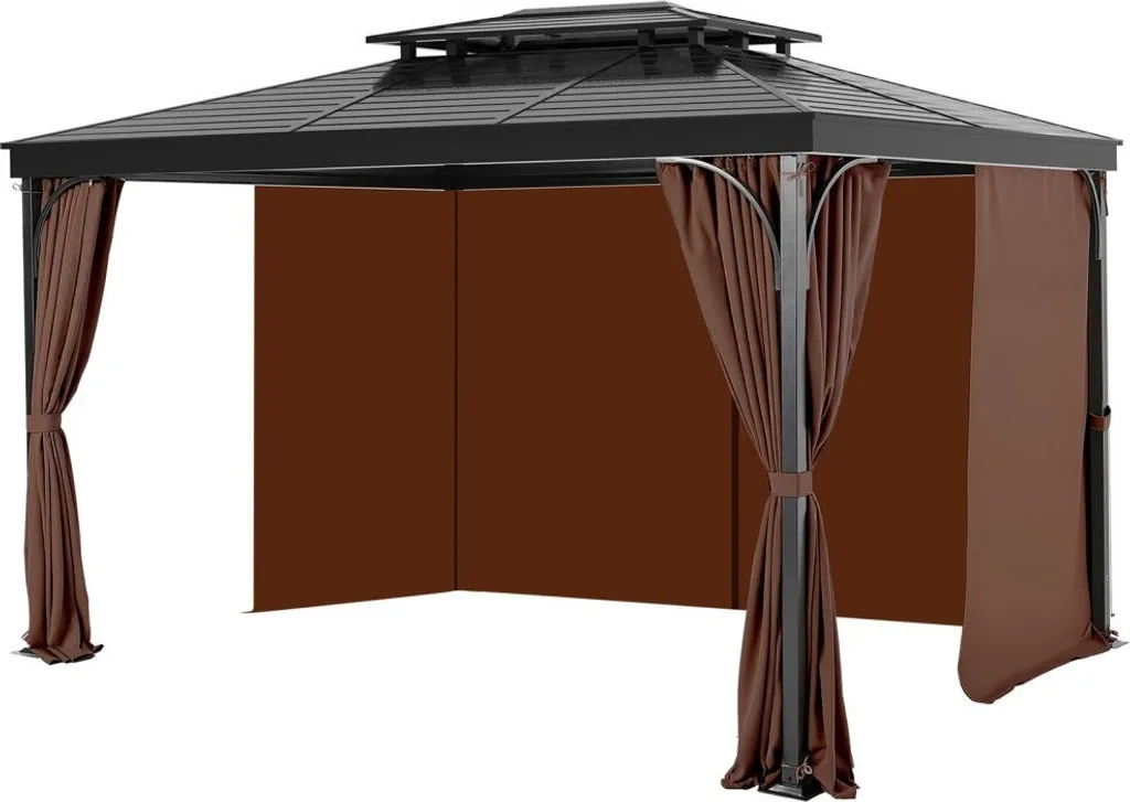 Tenda Gazebo Impermeabile 284x284 Marrone | Ricambio Professionale