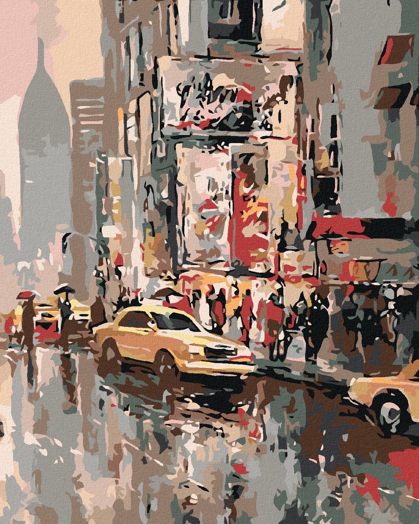Zuty - Malen nach Zahlen - AMERIKANISCHES TAXI, 40x50 cm, ohne Keilrahmen