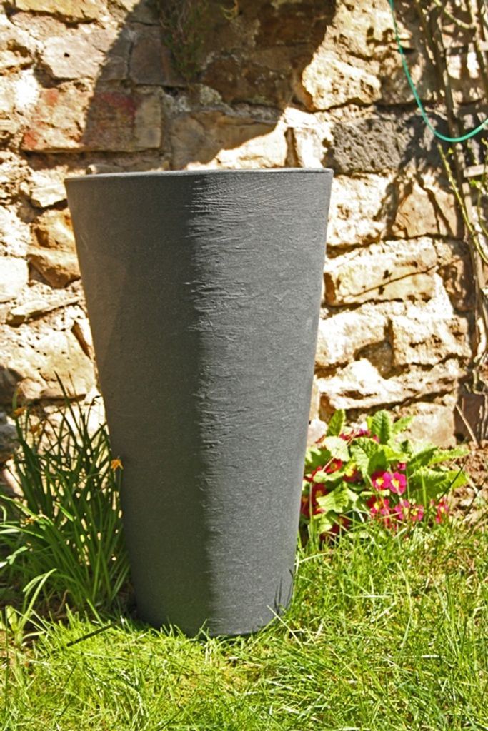 Blumenkübel Capri High Rund Anthrazit d:40cm h:70cm Produktbild 