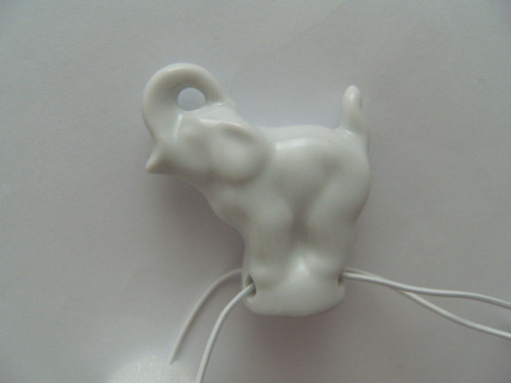 Porzellan Tropfenfänger Elefant, weiß, für Kaffee- oder Teekannen, Figur Tier Elefanten