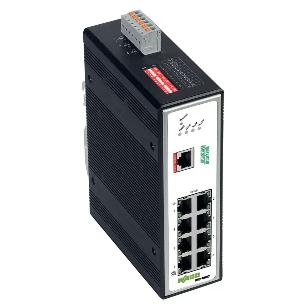 WAGO 852-602 Industrial-Managed-Switch PROFINET - Switch - 0,1 Gbps