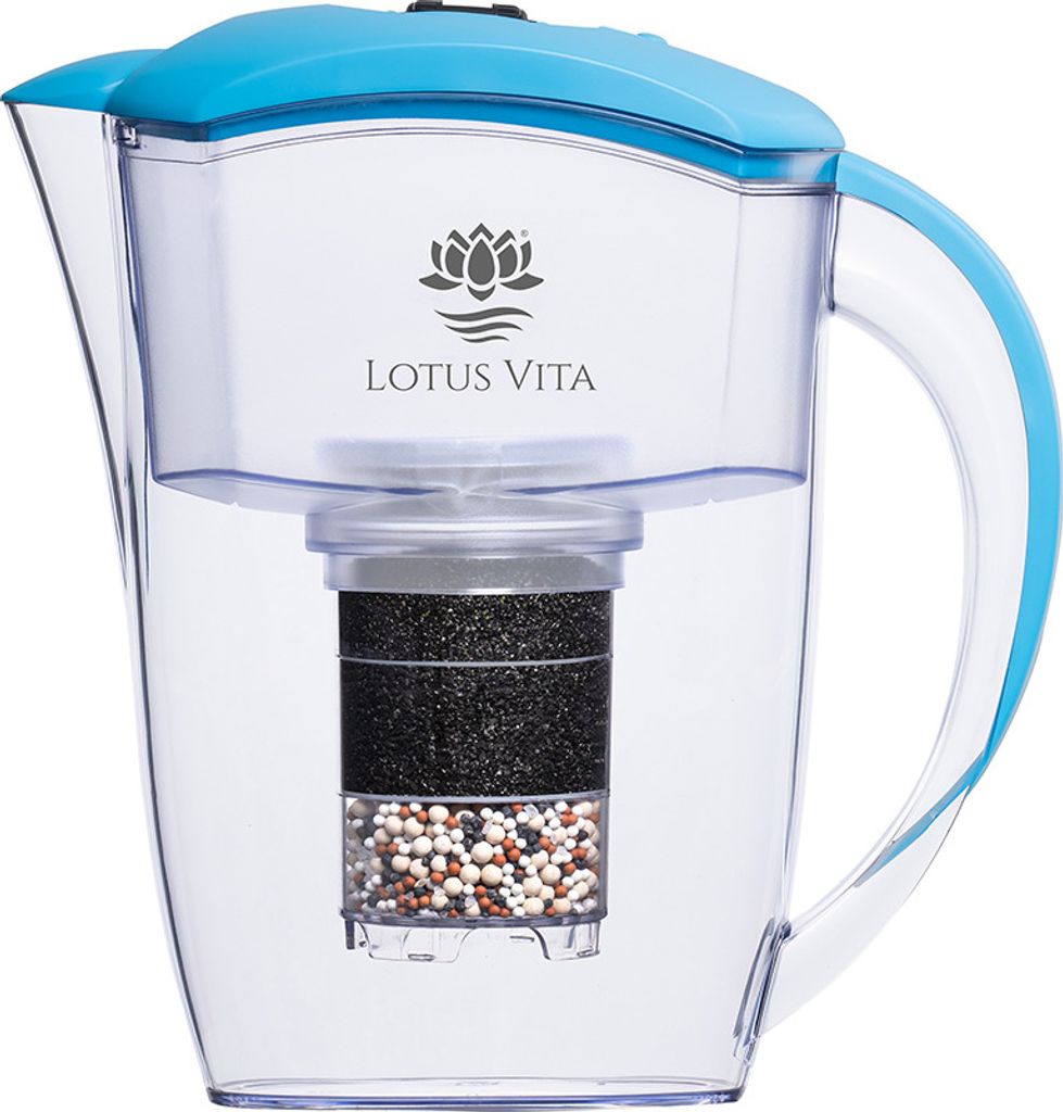 Lotus Vita Wasserfilter Kanne Esprit 1,3L - Himmelblau - Natura Plus