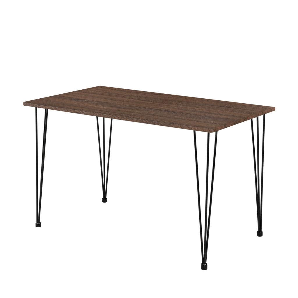 ® Esstisch mit 4 Stühlen grau 120x70cm Küchentisch Esszimmertisch MDF en.casa