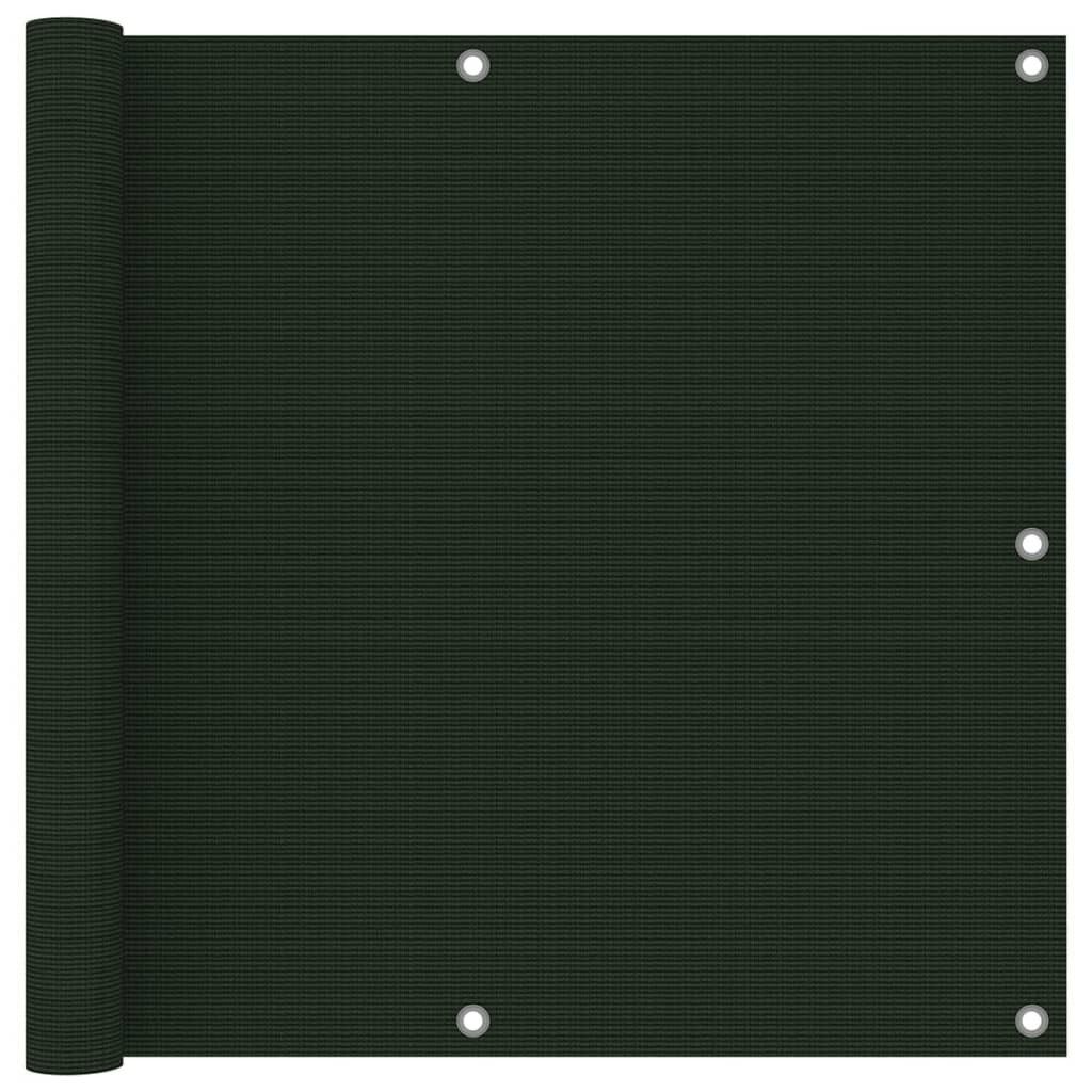 Brise-vue balcon vert foncé 90x300 cm HDPE Image du produit 