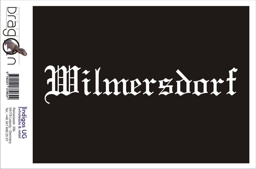 Aufkleber / Autoaufkleber - JDM / Die cut / Auto / OEM - Stadt Wilmersdorf - 200x40mm silber - Heckscheibe / Heckscheibenaufkleber