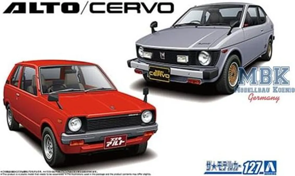 Maquette de voiture Suzuki Ss30V Alto et Ss20 Cervo Aoshima 1/20