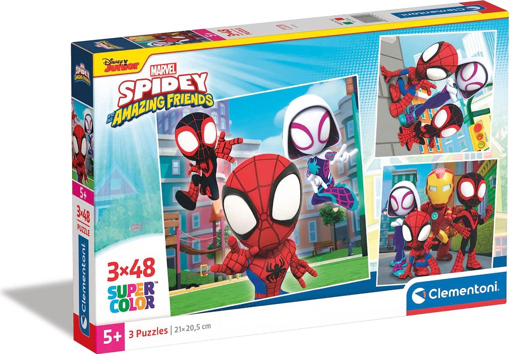 CLEMENTONI - 3x48 pieces - Spidey and his extraordinary Immagine del prodotto 