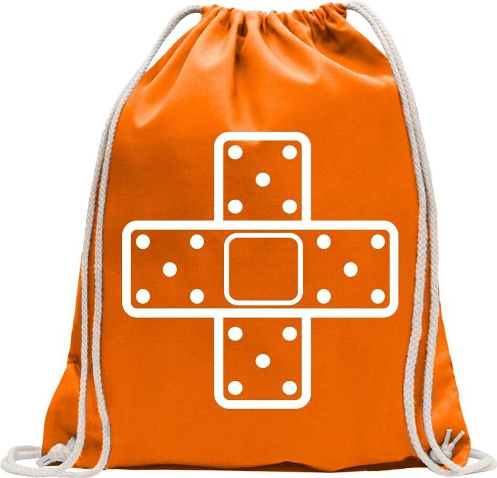 Kiwistar - Turnbeutel - mandarin - JDM Pflaster Motiv 2 - Fun Rucksack Sport Beutel Gymsack Baumwolle mit Ziehgurt