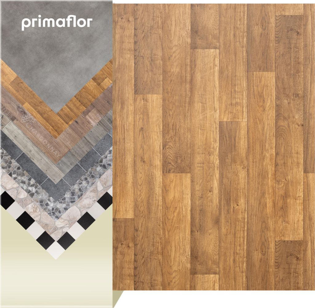Primaflor PVC TRONTO - Eiche Modena - 2,00m x 7,50m - Meterware - Vinyl-Boden in Holzoptik, Dielen für Küche, Wohn- und Badezimmer, Hochwertige A...
