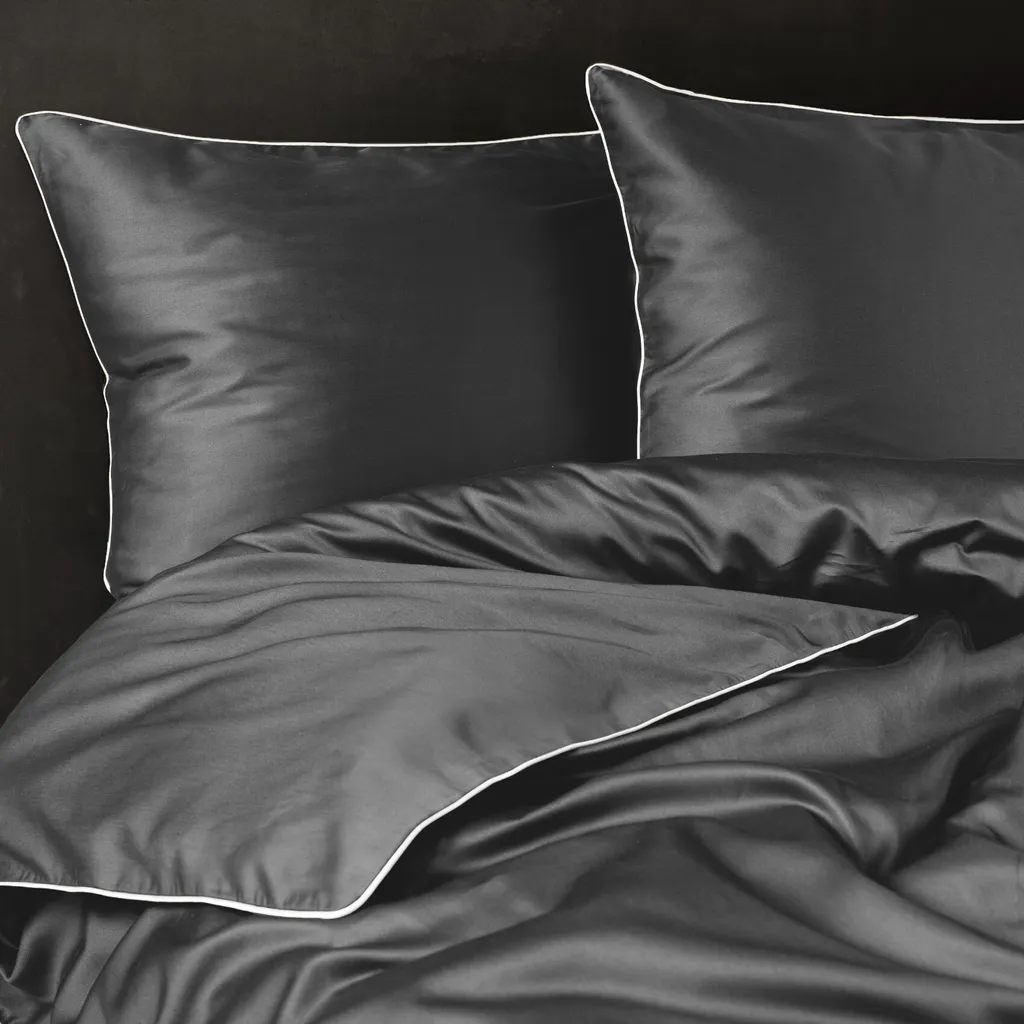 Completo letto in cotone Elba Antracite 1 Piazza e Mezza | Leroy Merlin
