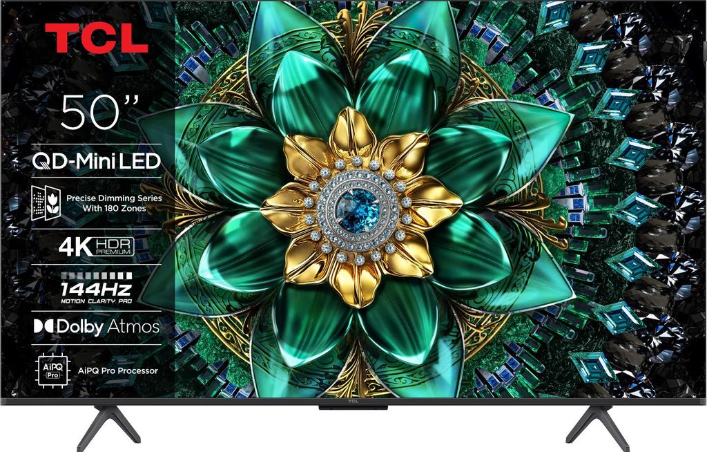 TCL 50Q6C 4K QD-Mini LED TV mit Google TV (50") Produktbild 