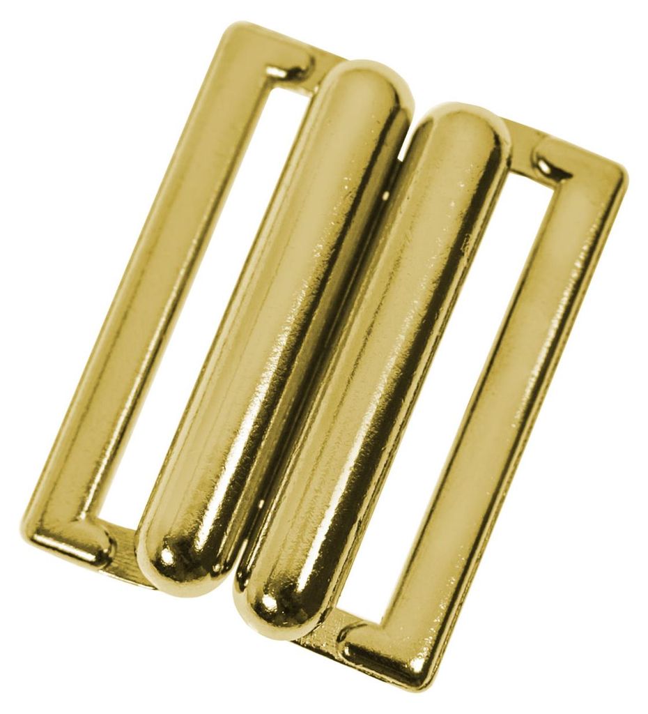 2 Bikini-Verschlüsse gold A 24x18mm | I 20x4mm