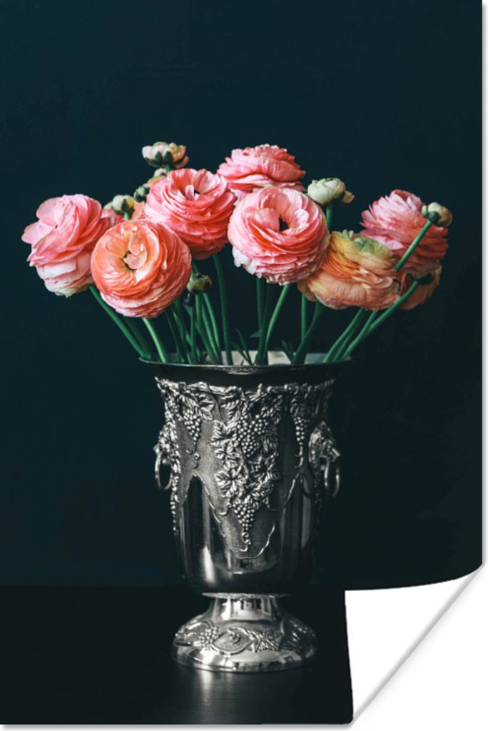 MuchoWow Poster Rosen - Vase - Stilleben 20x30 cm - Papierdruck