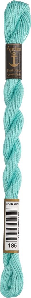 Anchor Perlgarn Stärke 5 4585000-00185 seegrün Stickgarn, 100 % Baumwolle, 5g Strängchen
