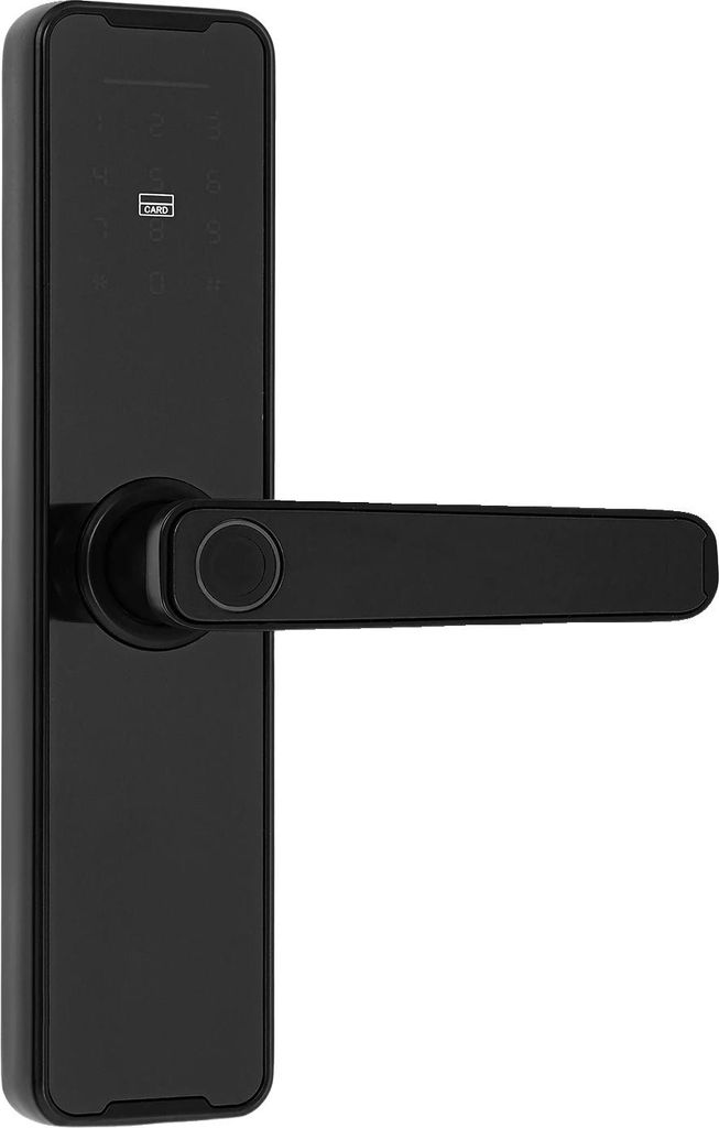 Smart Türschloss, Multifunktionales Entsperren, Langlebiges Material, schwarz