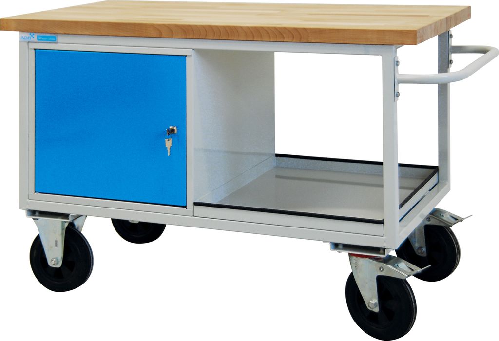 Mobile Werkbank Rhino mit Ablagefach + 1 Tür | HxBxT Produktbild 