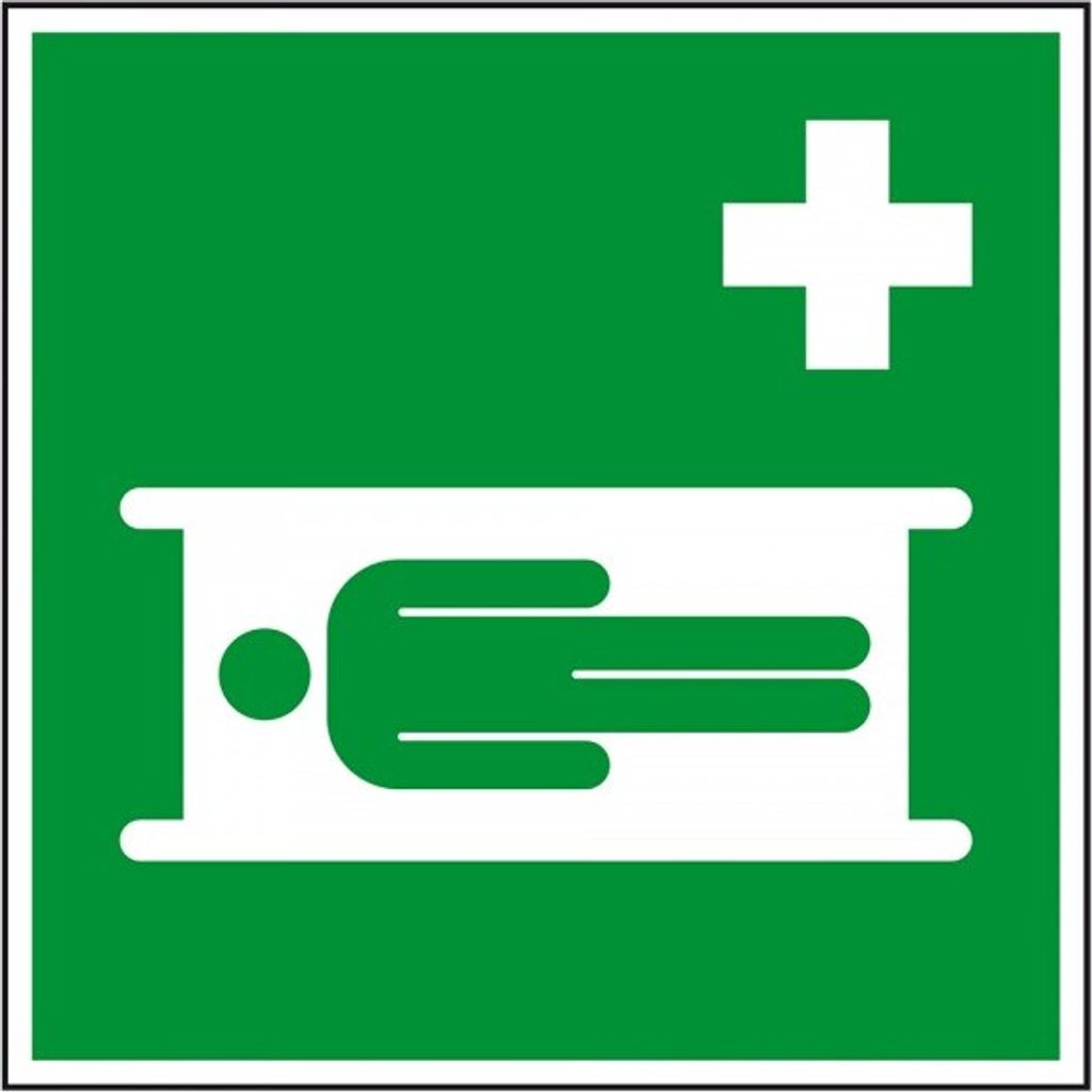 Dreifke Aufkleber I Rettungszeichen Krankentrage, Folie, selbstklebend, 200x...