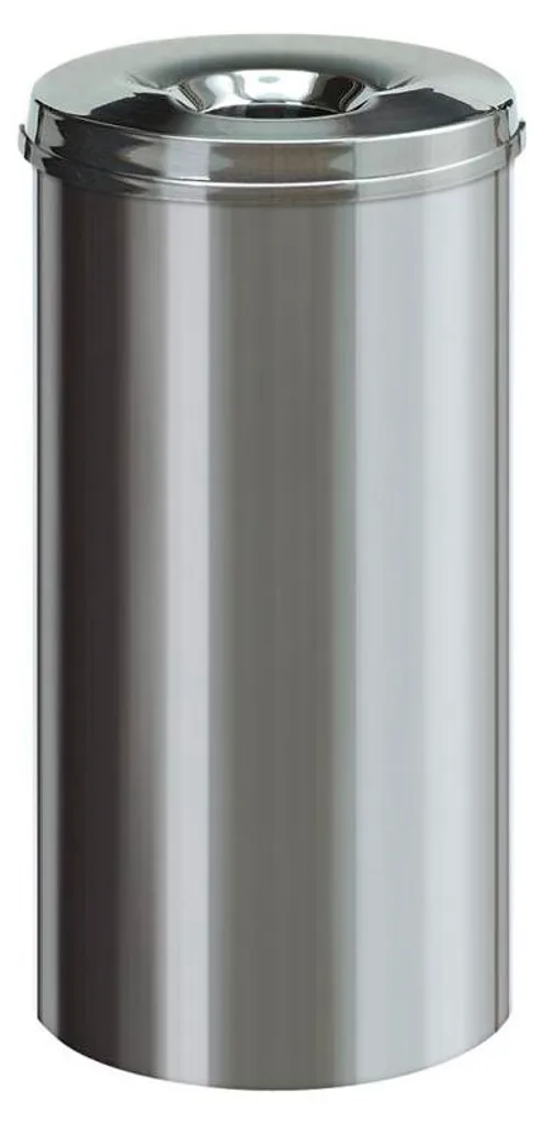 Poubelle de Bureau Anti-Incendie 50L en Inox - Stop Flamme Automatique