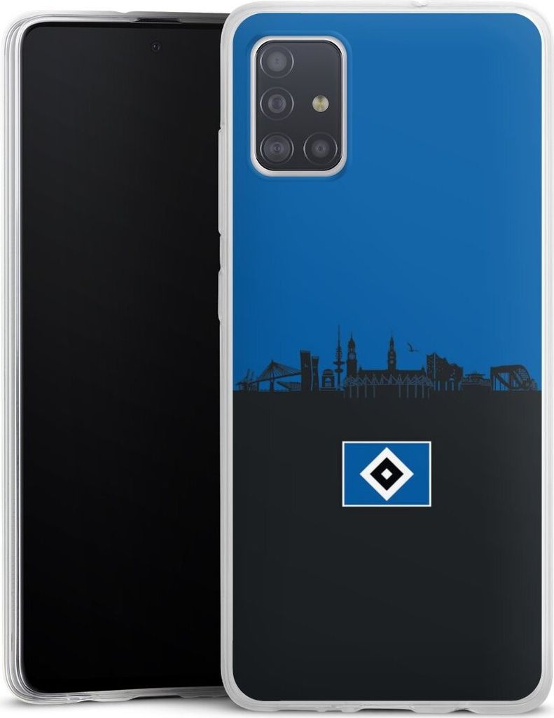 DeinDesign Slim Hülle für Samsung Galaxy A51 Silikon Case Ultra Dünn Handyhülle HSV Hamburg Skyline