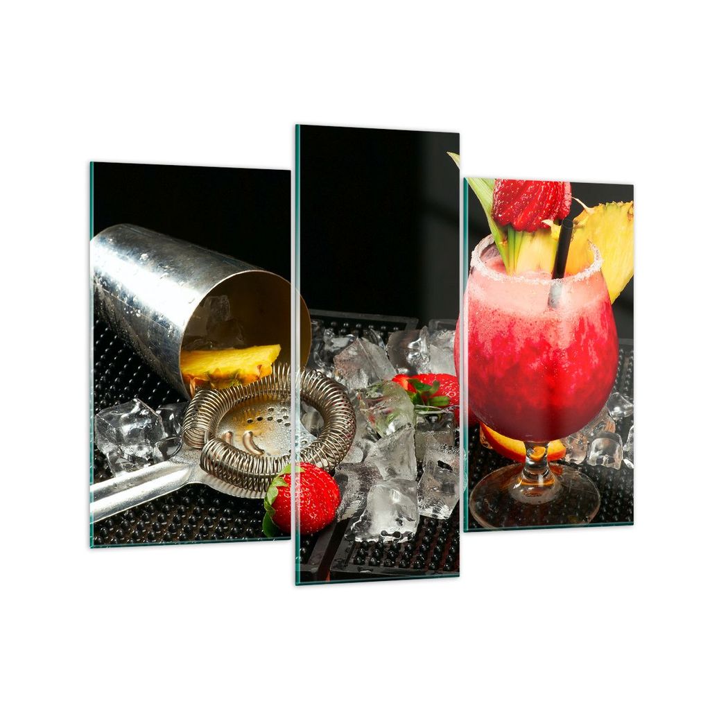 Bilder auf glas - Alkohol aperitif cocktail getränk - 130x100cm - Glasbilder - Wandbilder - Kunstdruck - Wanddekoration aus Glas - Glas Bilder - W...