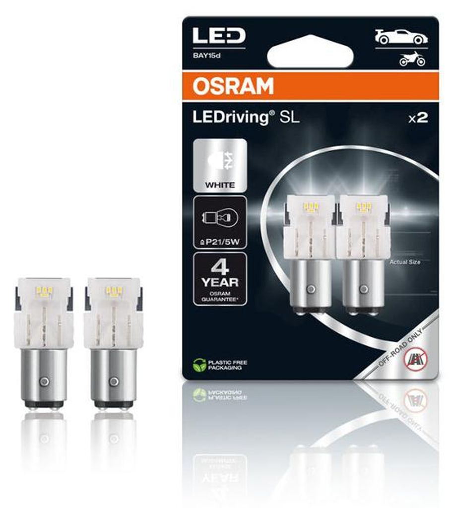 Auto-LED-Lampe 7528DWP-02B 1.7W P21/5W 6000K 12V BAY15d Produktbild 