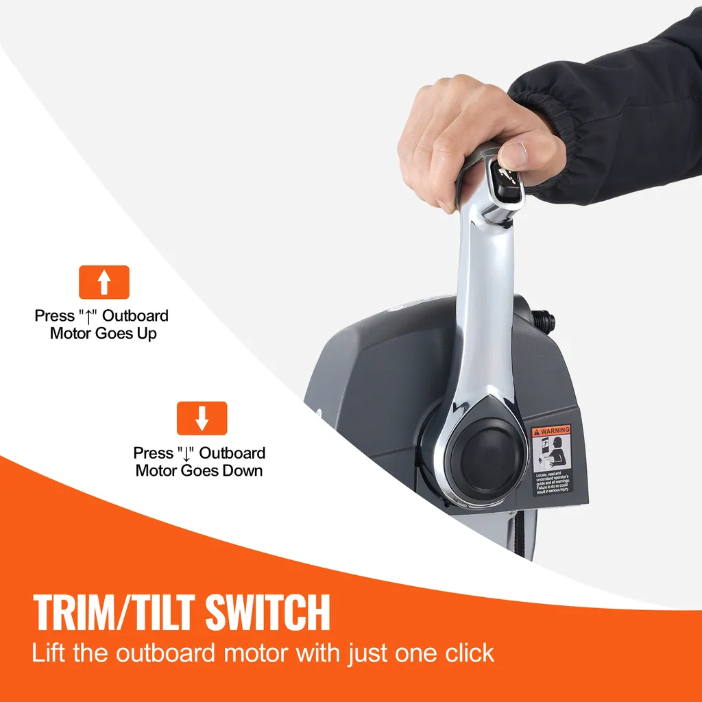 Boîtier de commande marine VEVOR montage supérieur avec Power Trim - 4