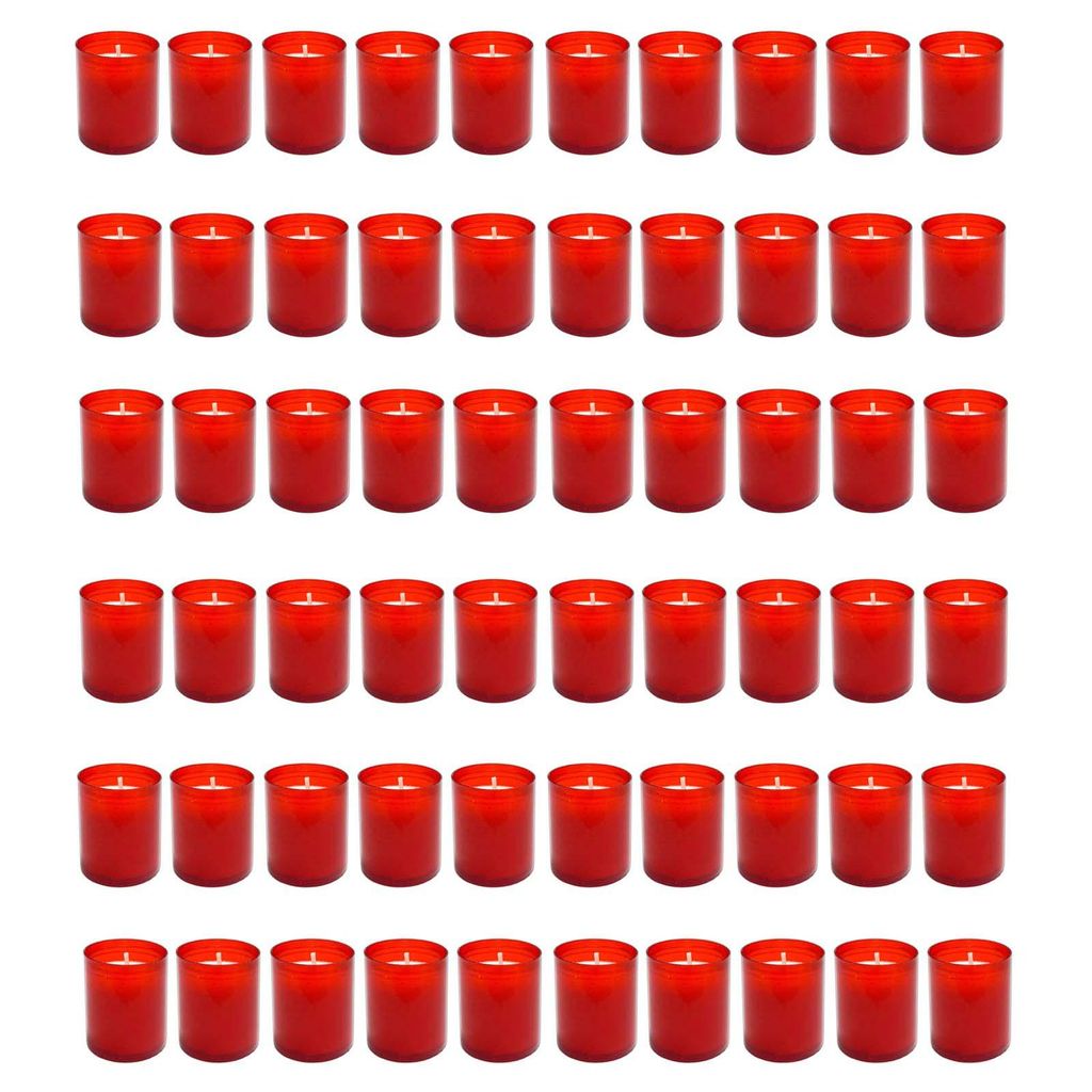 60er Set Grablicht Rot Grabkerze Kleine Friedhofskerzen Produktbild 