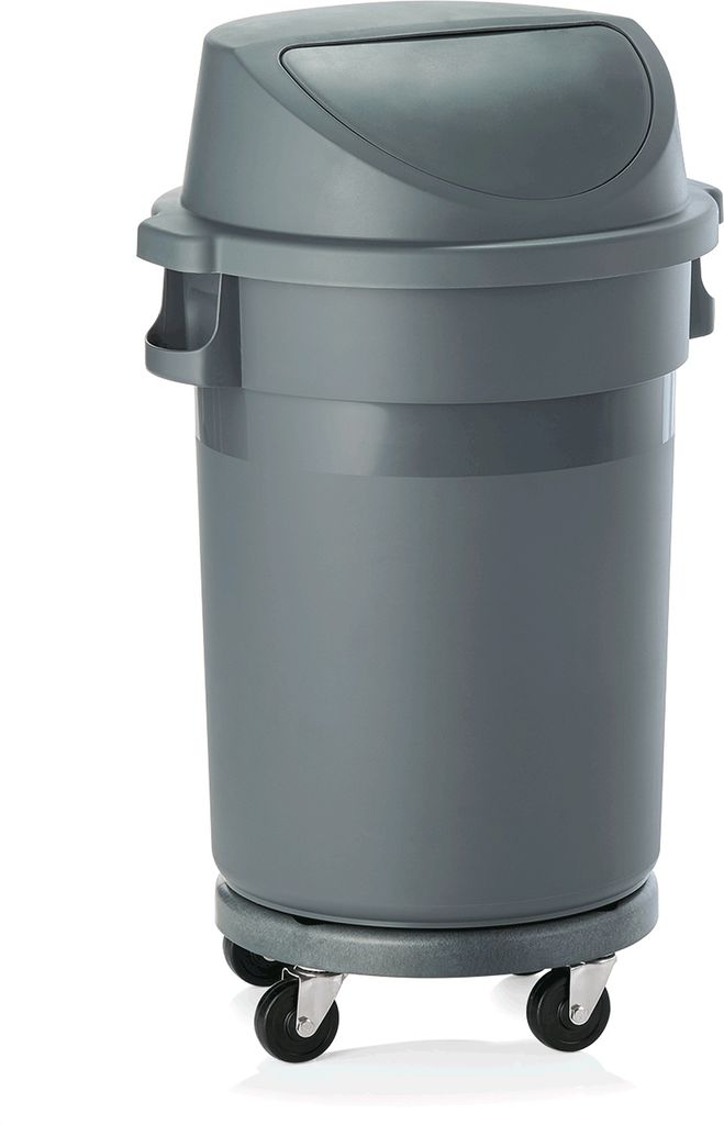 Poubelle 80 L, polypropylène, avec trolley de transport et Image du produit 