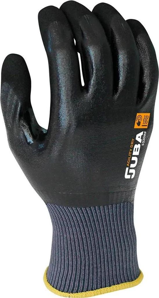 Edm Nylon/nitrilo Arbeitshandschuhe Schwarz 7 Schwarz 7