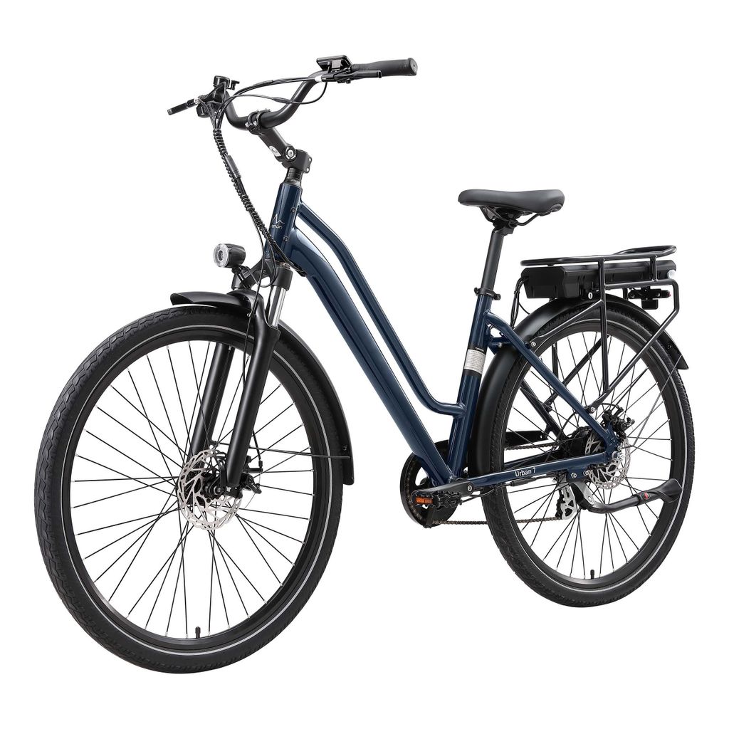 E-Bike Cityrad Urban-7 E-Fahrrad 460WH Pedelec, 36V 12,8 AH 70 km Reichweite Shimano,Scheibenbremsen , Kettenschaltung