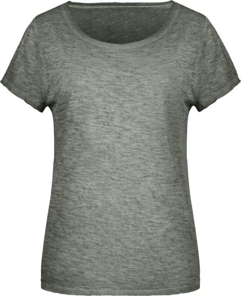 Ladies' Slub-T Damen T-Shirt im Vintage-Look dusty-olive, Gr. L