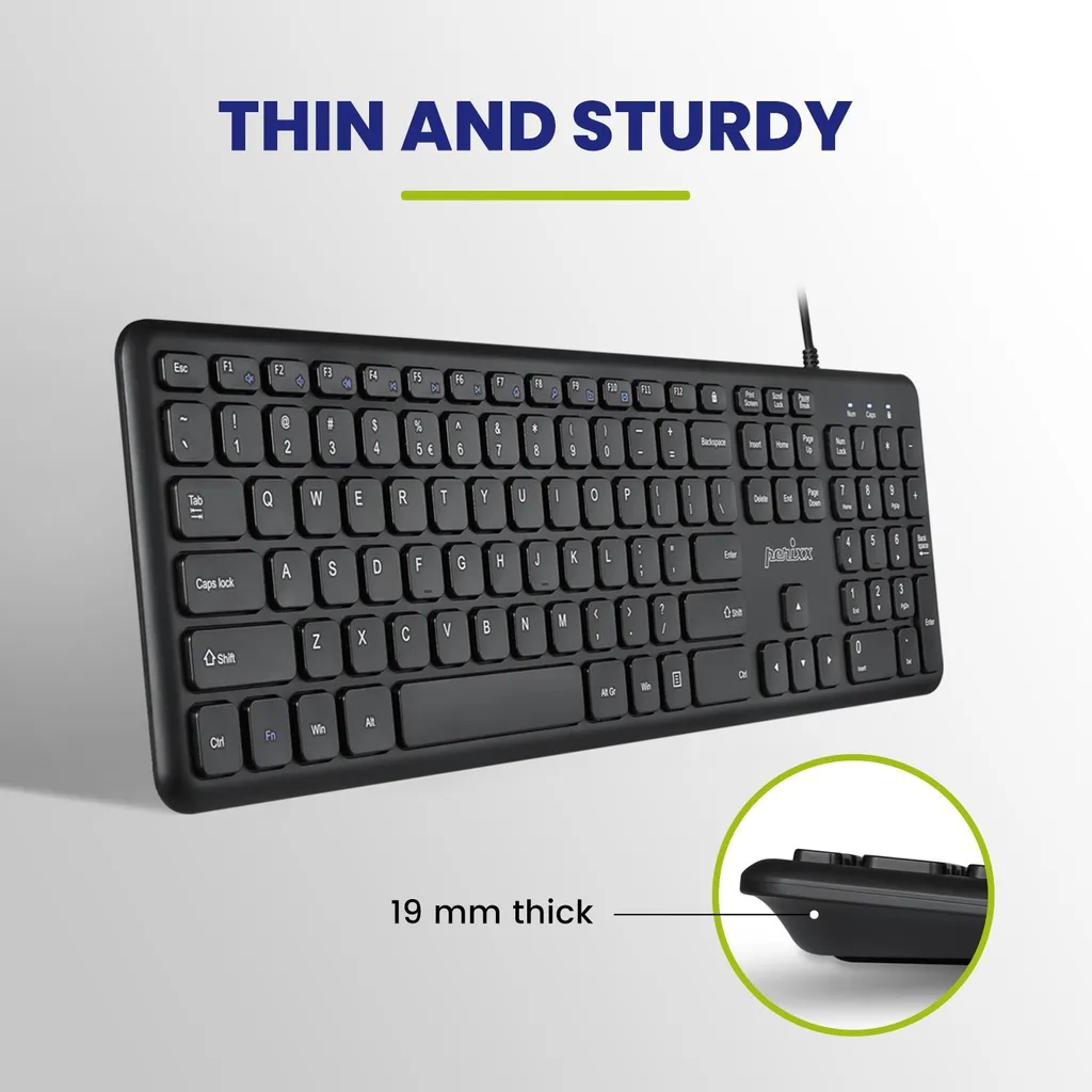 Clavier USB silencieux Perixx PERIBOARD-210 avec mécanisme à ciseaux pro - 5