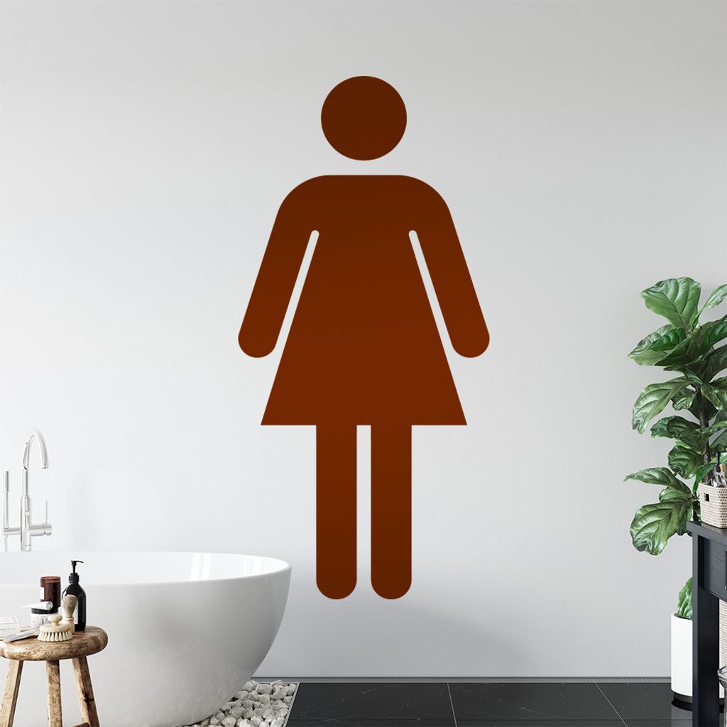 Weiblich Piktogramm Wandtattoo Wandaufkleber Wall Sticker - Dekoration, Küche, Wohnzimmer, Schlafzimmer, Badezimmer