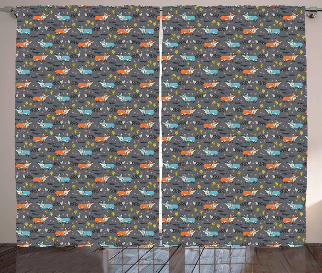 Tenda d'Arredo ABAKUHAUS Volpi e Denti di Leone - Multicolore 280x175