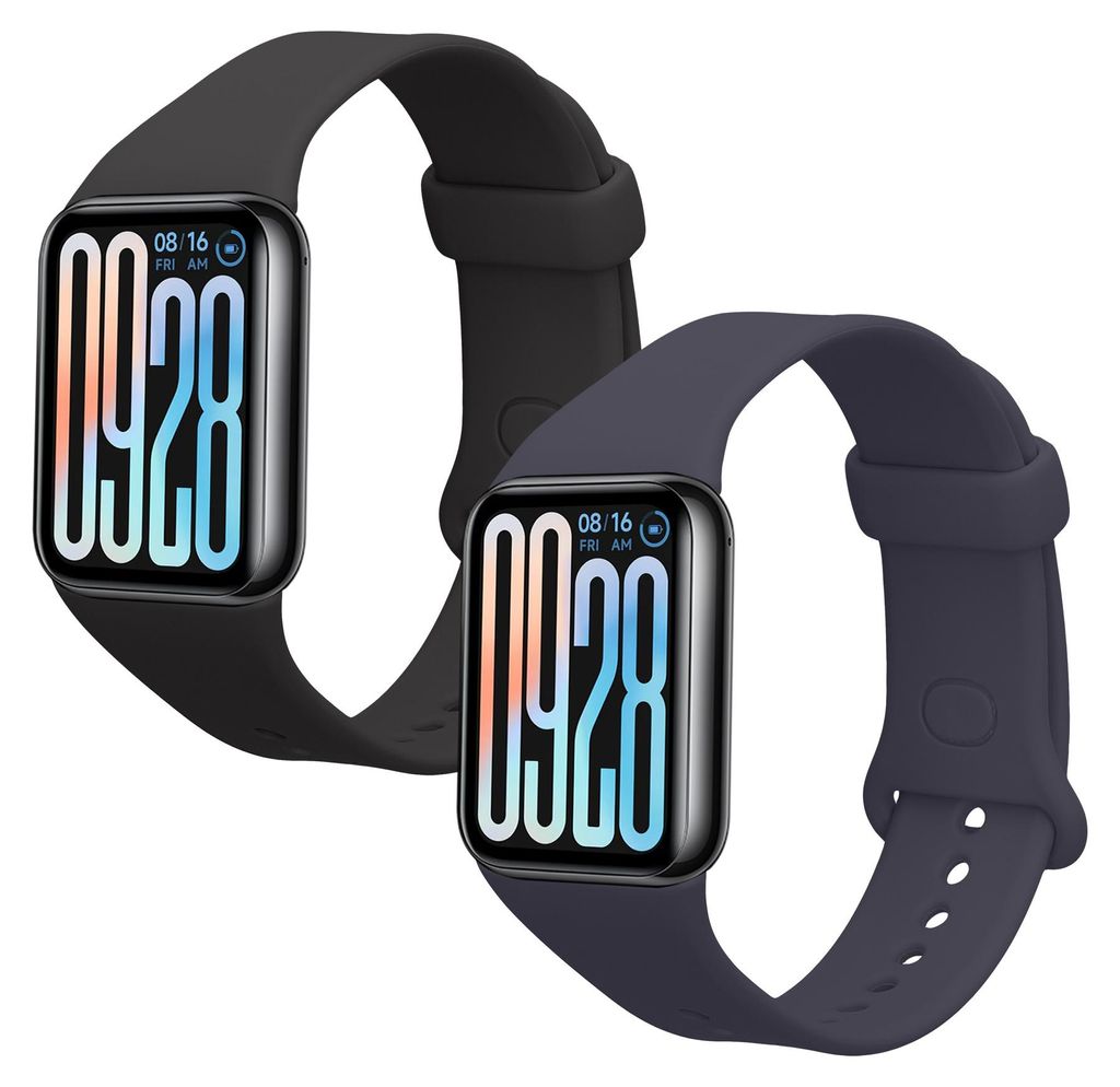 kwmobile 2x Uhrenarmband für Xiaomi Smart Band 8 Pro / Smart Band 9 Pro Armband - Fitnesstracker Band Set aus TPU Silikon - Ersatzarmband Smartwat...