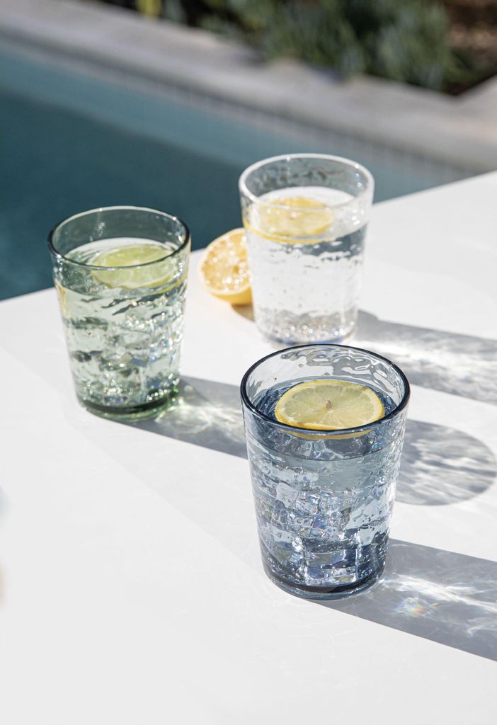 Ladelle 4er Set Byron Wasserglas, Wirkt wie Glas, Outdoor, Strapazierfähig Acryl, Farbe:Grün