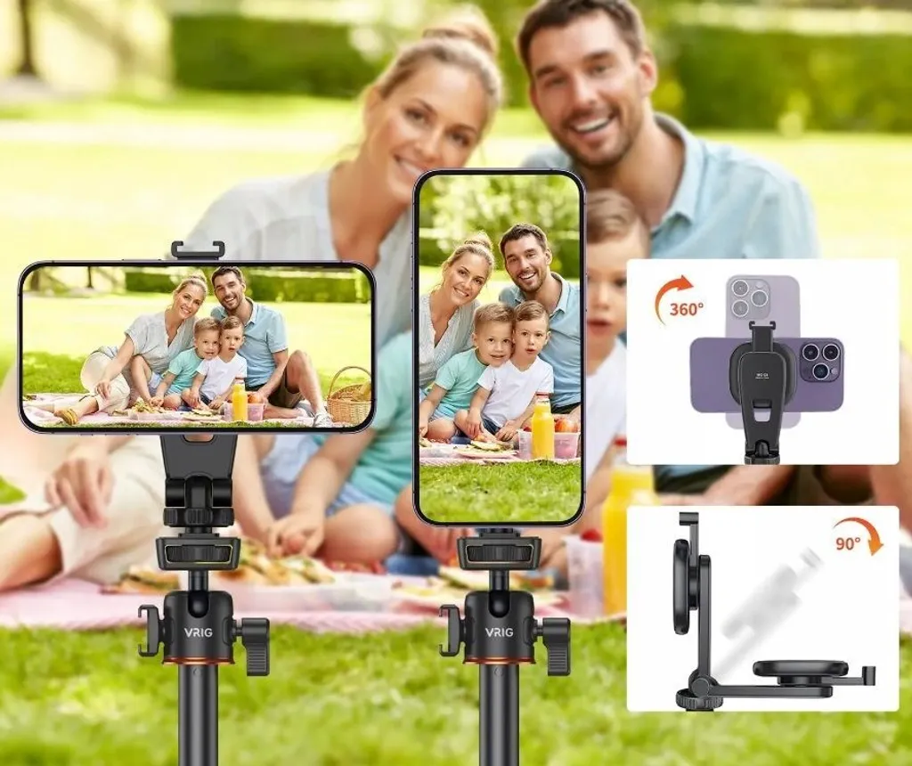 Support trépied MagSafe iPhone pour vlogging avec double griffe flash - 10