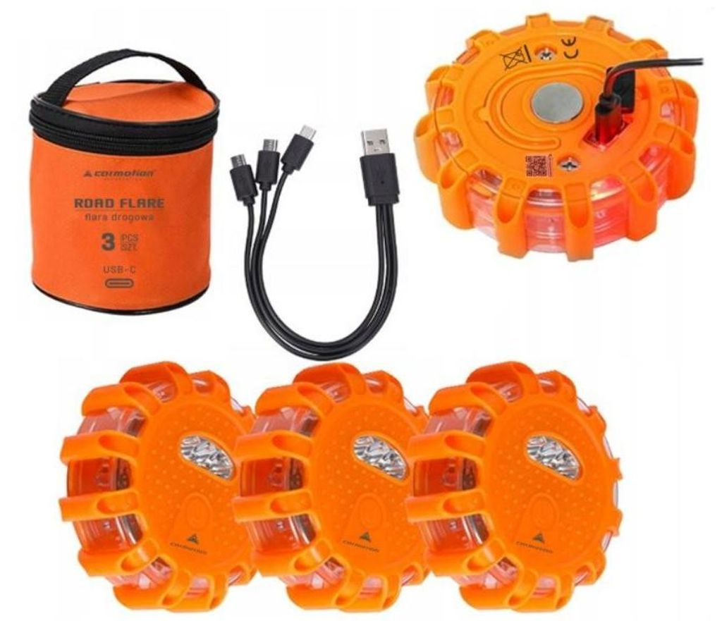 48 LEDs Warnblinkleuchte, 12V-24V Amber Warnleuchte Produktbild 