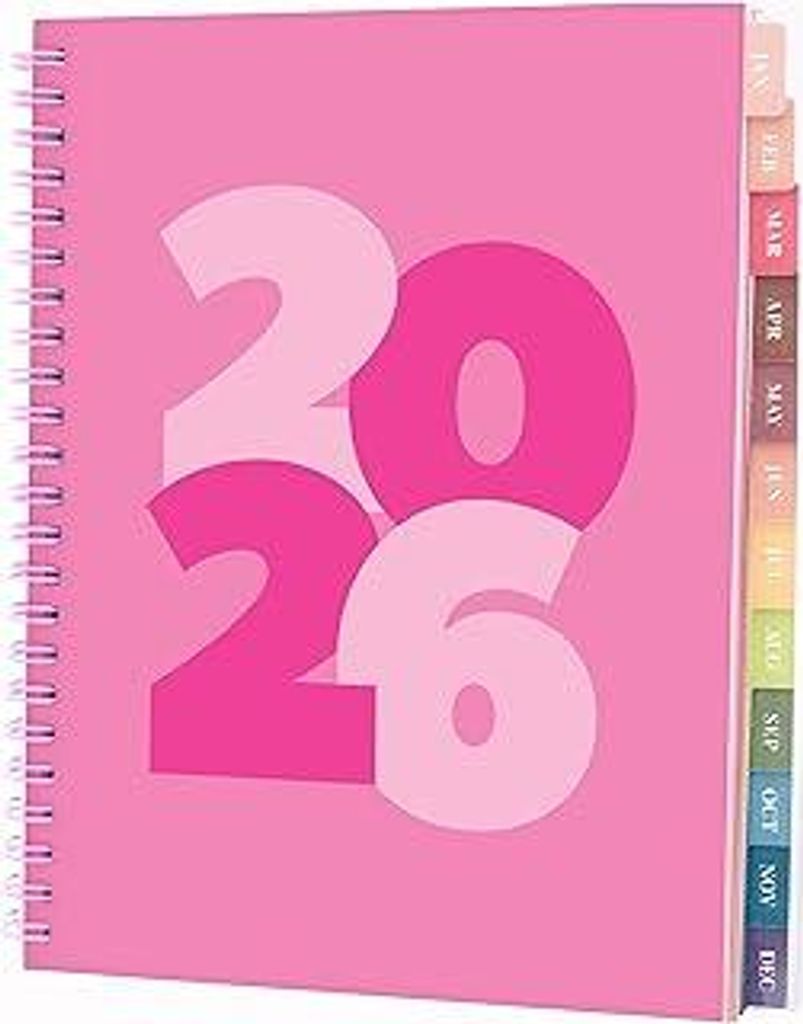 Rileys Terminplaner 2026, Studienplaner, Wochenplaner, eleganter Terminkalender 2026, Planer mit Registertabs, Notizseiten, Schulplaner, Buchkalend...