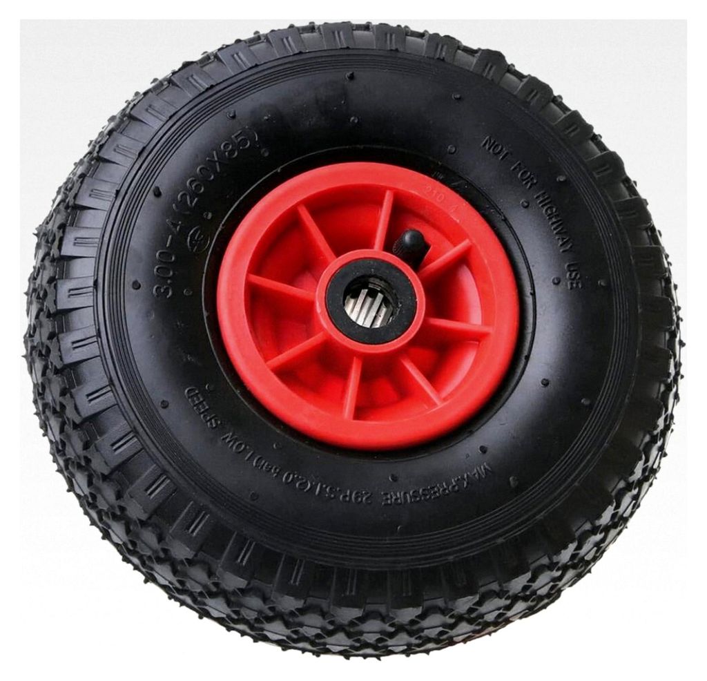 Bollerwagen Ersatzrad | 20 mm Achse | Reifen für Sackkarren | Luftreifen I 3.00-4 /260x85