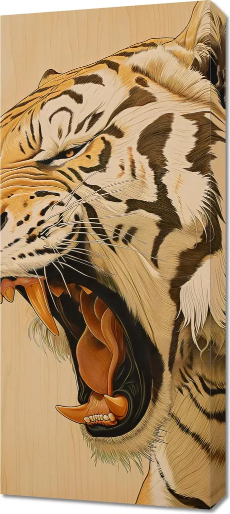 Impression tigre 40x90 cm image grand format anti-reflet mat
