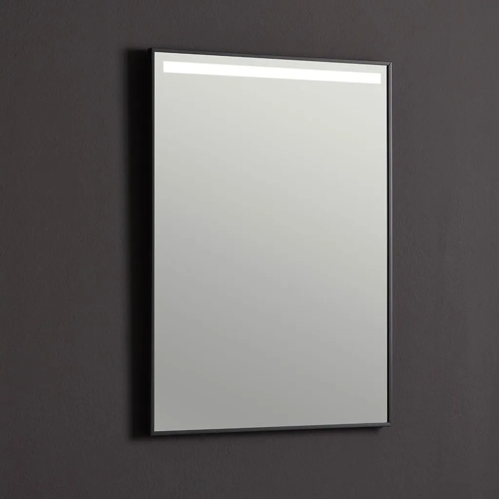 Specchio Bagno LED 50x70 Nero Opaco - Sicuro ed Elegante