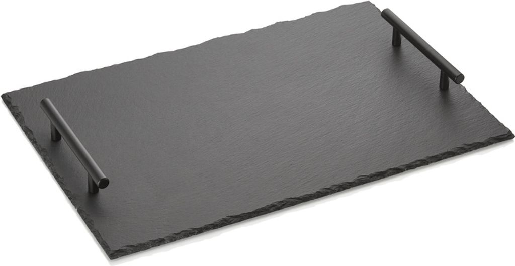 Naturschieferplatte mit Griffen SLATE LINE, 45 x 30 cm, Naturschiefer