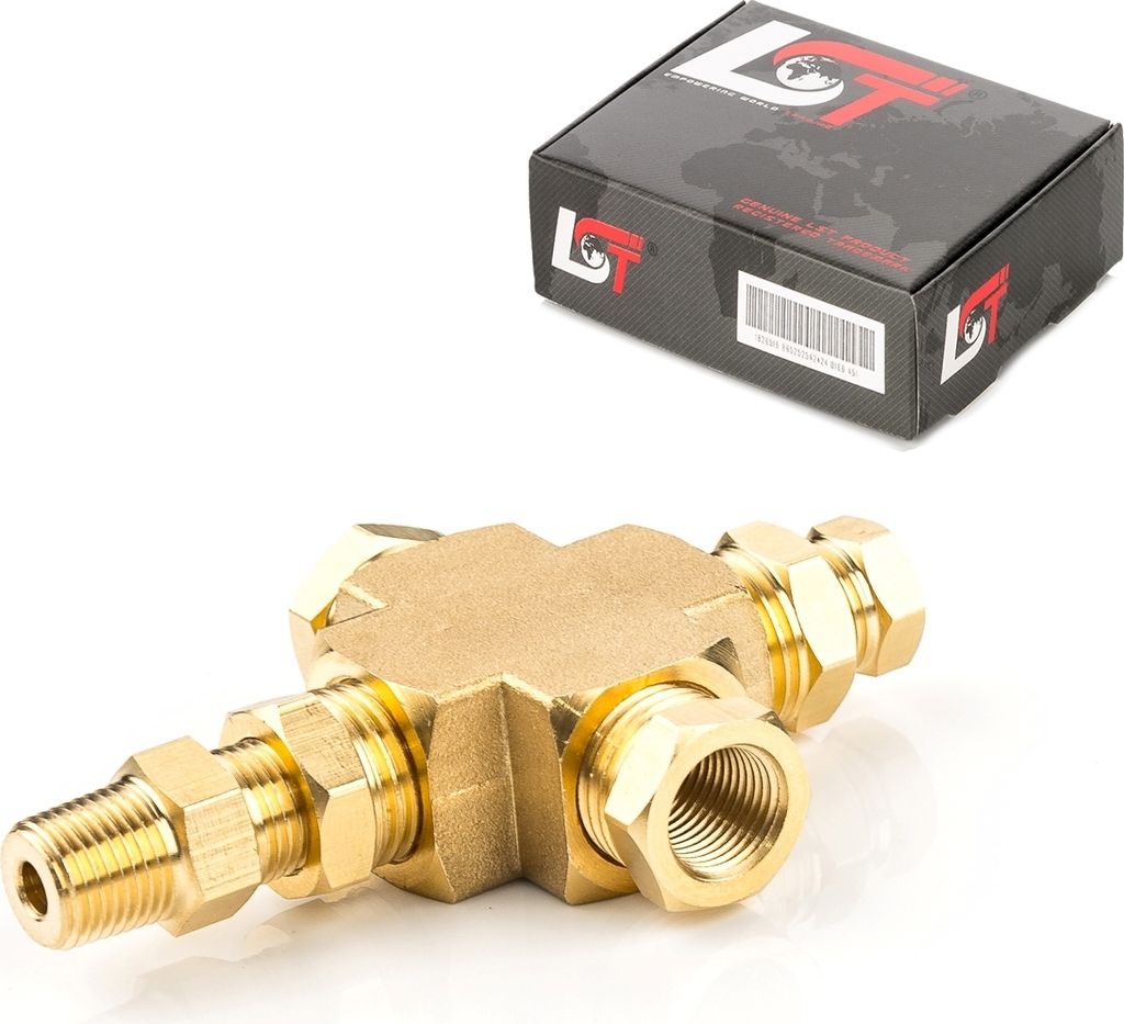 Adapter Verteiler Öldruck Öltemperatur 1/8"-27 1/4"-18NPT für JAGUAR MERCEDES