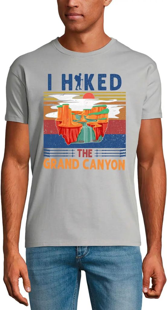 Herren Grafik T-Shirt Ich habe den Grand Canyon erwandert – I Hiked The Grand Canyon – Öko-Verantwortlich Vintage Jahrgang Kurzarm Lustige Druck