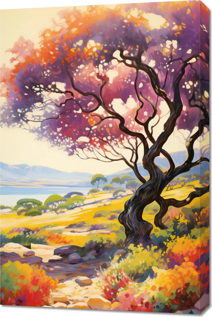 Image Crépuscule Coloré 60 x 90 cm - Couleurs Vives et Design Moderne