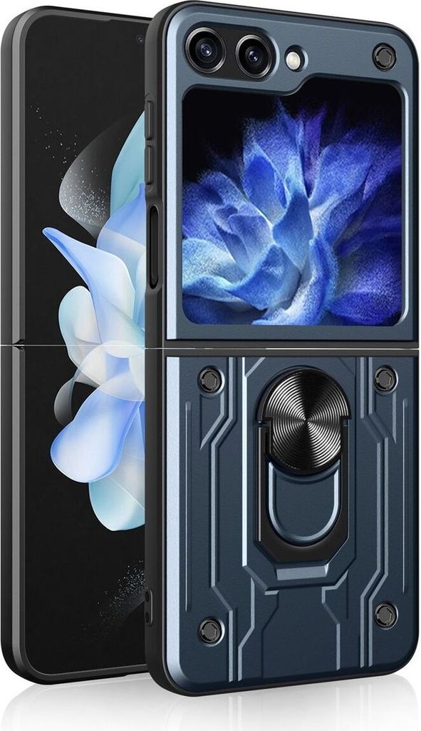 König Design Hülle kompatibel mit Samsung Galaxy Z Flip5 Kunststoff Soft Handyhülle - Handy Case Grau