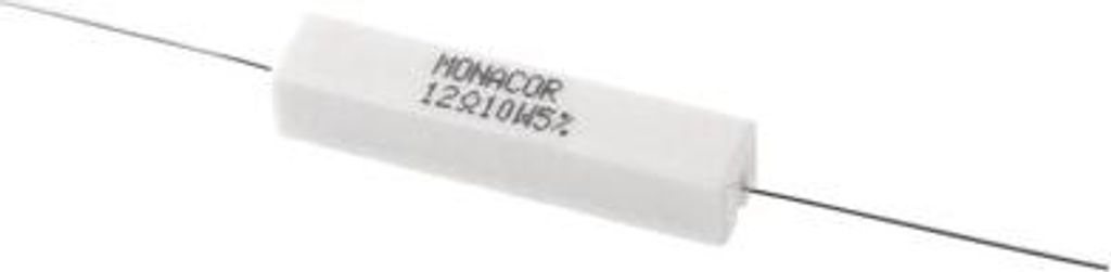 MONACOR LSR-120/10 Hochlast-Zementwiderstand, 12 Ω, 10 Watt
