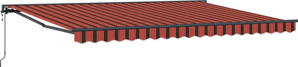 Einziehbare Markise Orange und Schwarz 450 x 300 cm