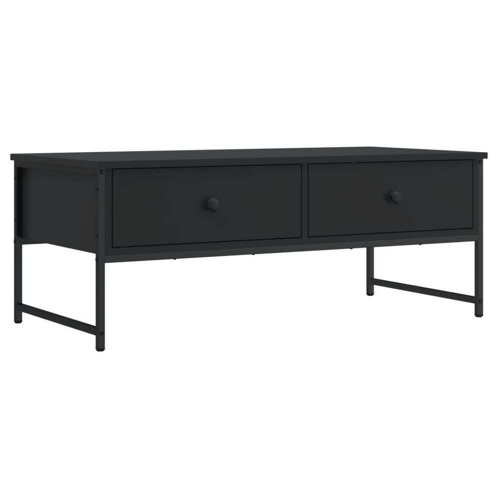 Table basse noir 101x49x39,5 cm bois d'ingénierie Image du produit 